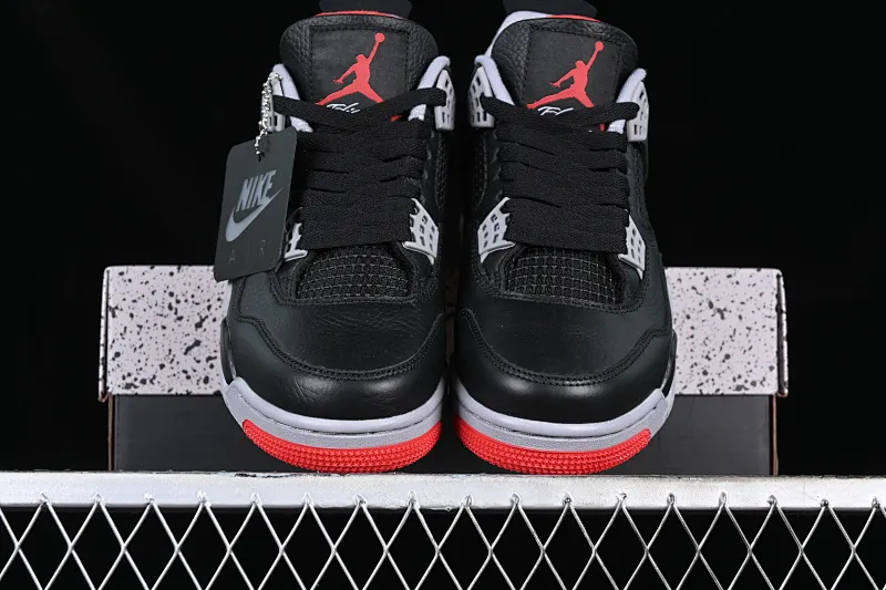 All categories Air Jordan Jordan series basketball shoes Air Jordan 4 P version Air Jordan 4 Retro "Bred Reimagined" AJ4 Joe 4 black red FV5029-006